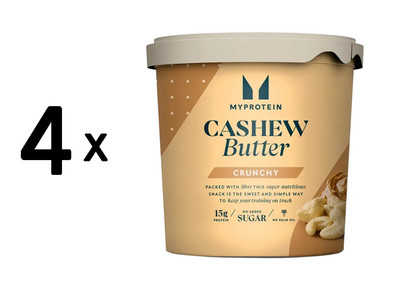 4 x Myprotein Natural Cashew Butter (1000g) Crunchy (23,74 EUR/kg)