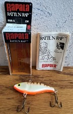 RAPALA RATTL 'N RAP CRAWDAD RNR-5 CW UNUSED OPEN WORN CACKED BOX/LID FREE SHIP