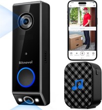 Dual Camera Video Doorbell Wireless,No Monthly Fee,5MP Head-to-Toe View