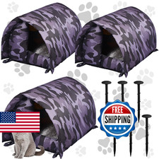 3 Pcs 16.5" x 12"x 11" Cat Houses for Outdoor Cats Bulk Weatherproof Waterproof
