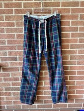 Abercrombie Fitch Men's Plaid Flannel Pajama Pants Elastic Drawstring, L