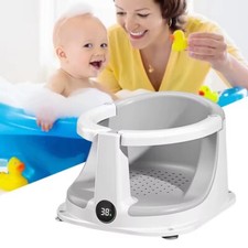 Baby Bath Seat Anti-Slip Baby Sitting Chair For Bathing With Temperature Sensor