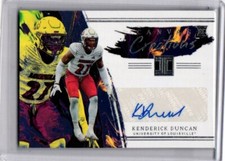 Impeccable Canvas Creations Autographs #CC-KDU Kenderick Duncan (AU, RC)
