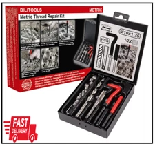 BILITOOLS M10X1.25 Thread Repair Kit, HSS Drill Helicoil Repair Kit Metric