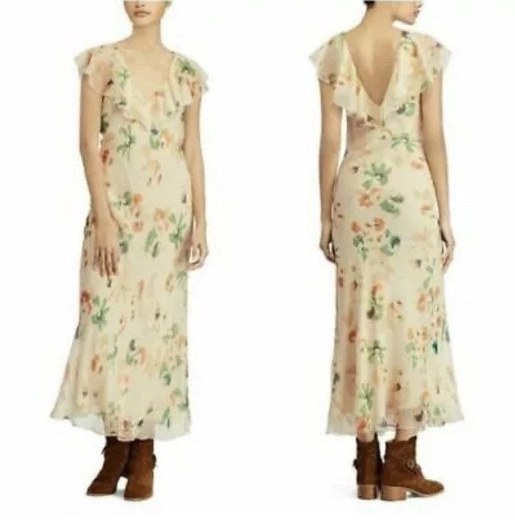 Polo ralph sale lauren silk dress