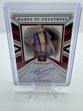 2023 Panini WWE Immaculate Ink Marks Of Greatness Tyler Breeze /25 On Card Auto 