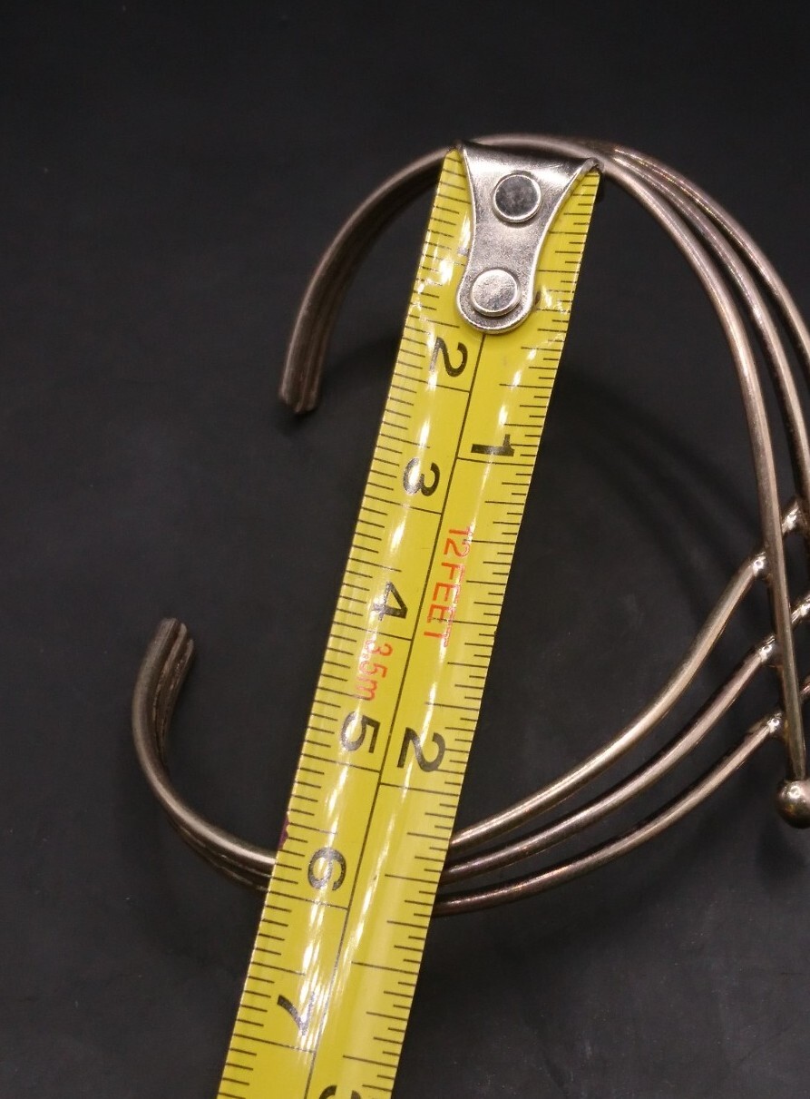 Solid Sterling Silver Torque Bangle. Unusual Desi… - image 7