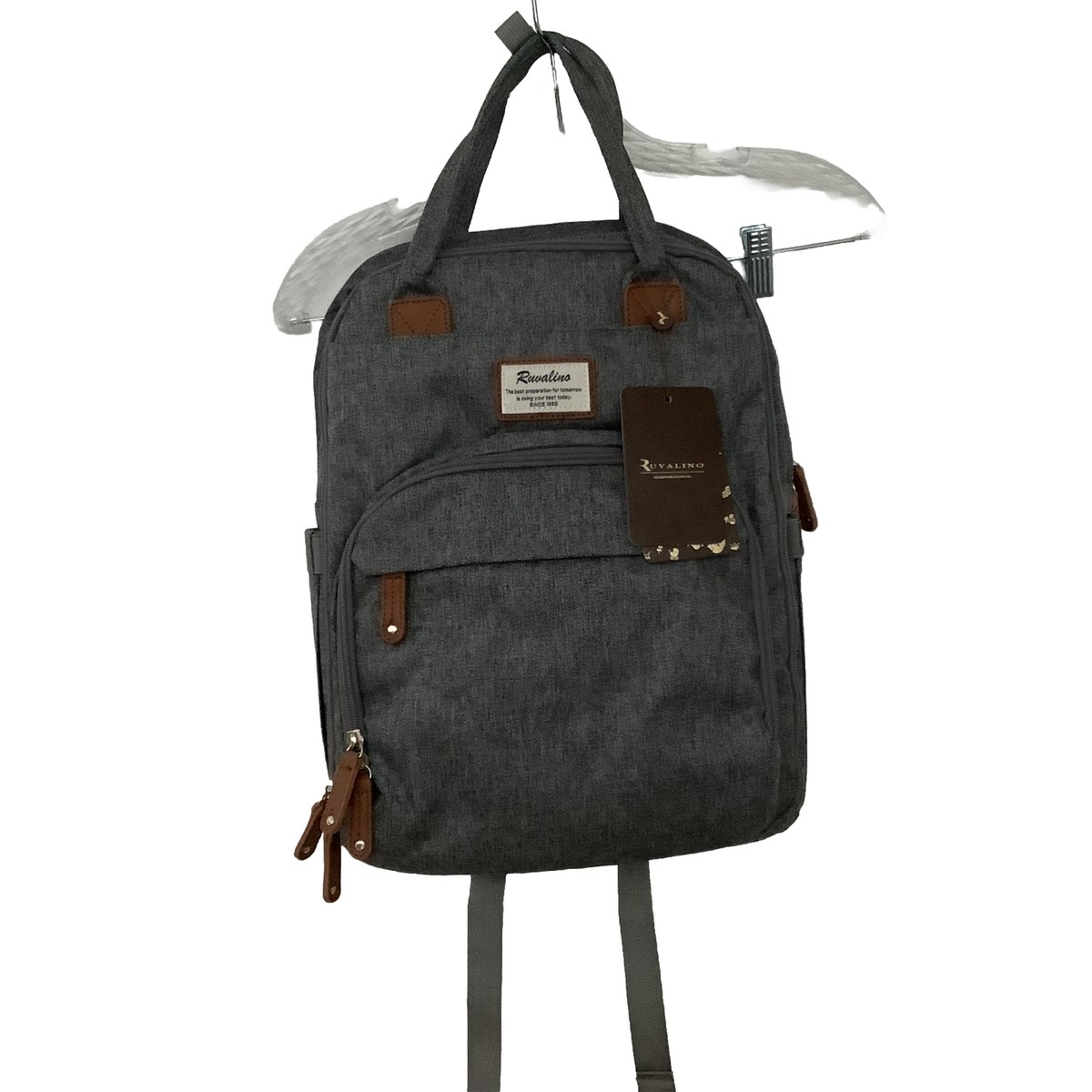 ruvalino diaper bag Backpack Multifunction Gray Lots Of 