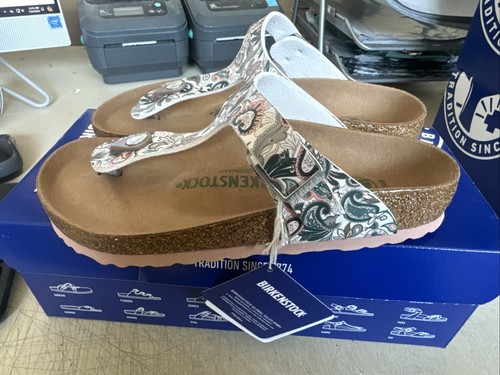 PICK SIZE - Birkenstock Gizeh BS PAISLEY LIGHT ROSE Regular Fit Sandal - Picture 6 of 10
