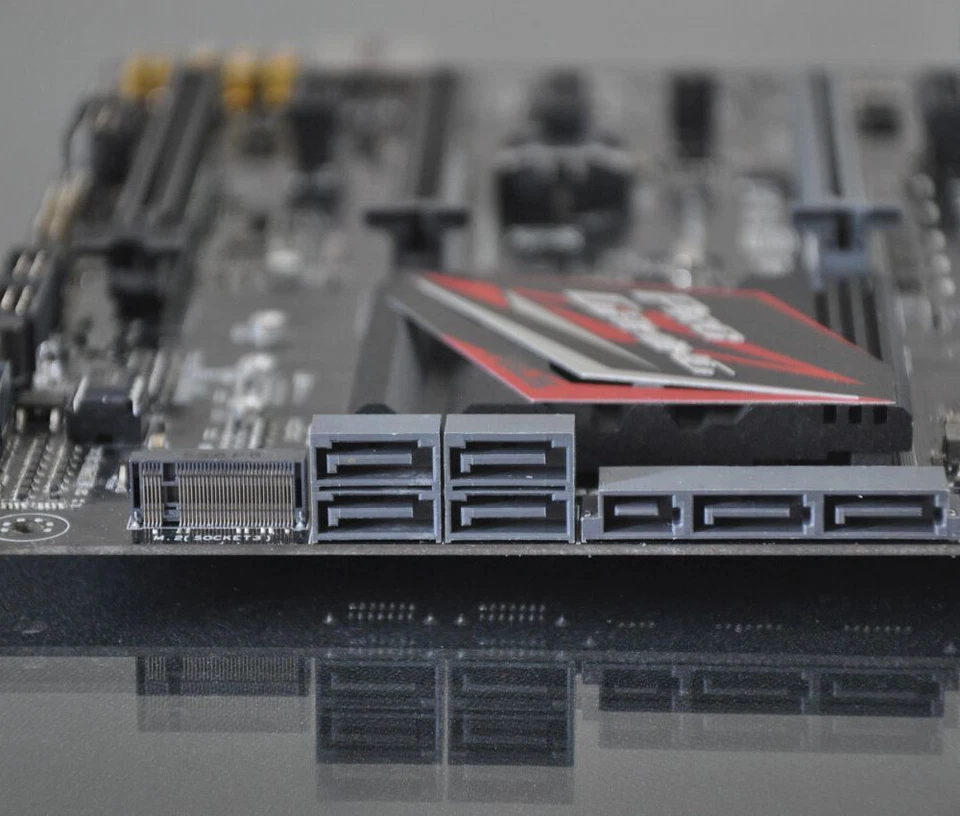 3er Set 0,5m SATA-3 Kabel Schwarz | S-ATA 6 Gb/s High Speed SSD HDD 90° Winkel - Bild 2 von 2