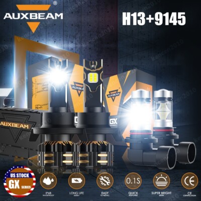 For Chrysler Aspe 2007 2008 2009 6000K Canbus LED Headlight Hi-Lo Beam+Fog Bulb