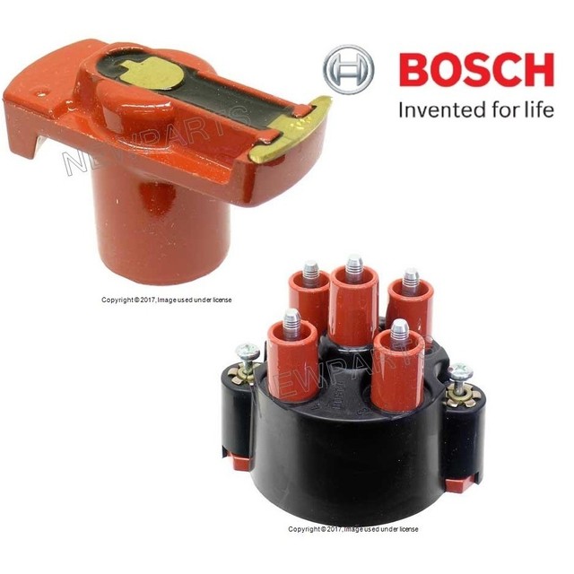 For Mercedes W201 190E 2.3 Pair Set od Distributor Cap & Ignition Rotor