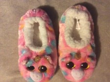 TY Unicorn slippers size 1-3Y EUC