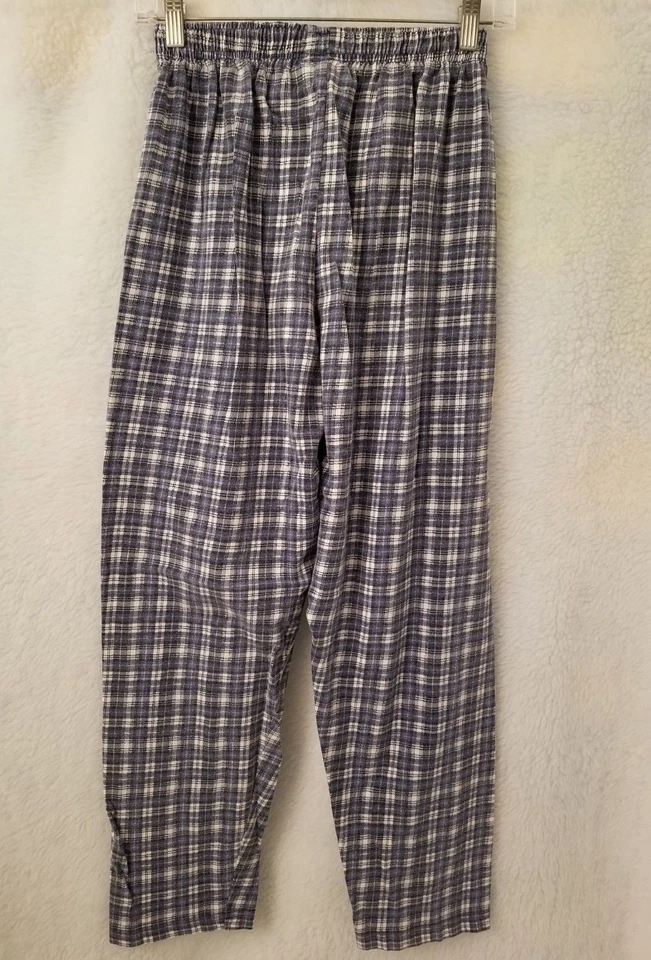 High Step Womens Sleep Lounge Pants Size M Medium Blue White Plaid - Image 3 of 3