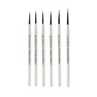 Studio 22 Fine Detail Miniatur Wasserfarben-Pinsel Set 6-Teilig