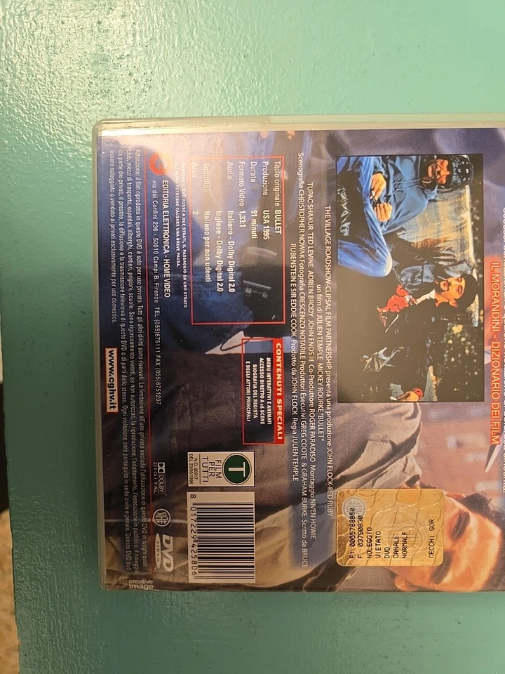 Bullet DVD RARO FUORI CATALOGO CECCHI GORI MICKEY ROURKE - Immagine 3 di 4