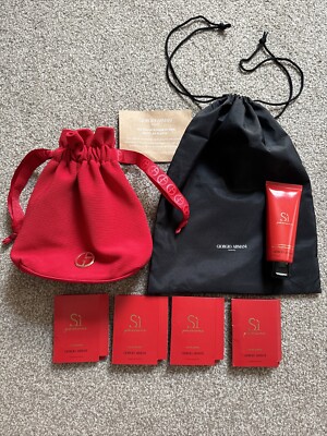 ARMANI Body Lotion 2.5 Oz Si passions Drawstring Wristlet More US Seller