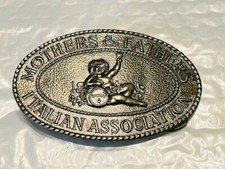 Belt Buckle - Vintage 1976 Mothers Fathers Italian Association