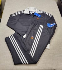 ADIDAS Beckenbauer Tracksuit Jacket Pants Small Mens Black FB Nations Germany