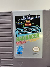 Rad Racer (NES, 1987) with Manual /Dust Sleeve Racing Game - Tested!