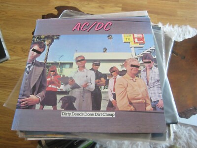 AC/DC Dirty Deeds Done Dirt Cheap Vinyl LP 1976 Atlantic SD16033 - Vinyl EX/VG