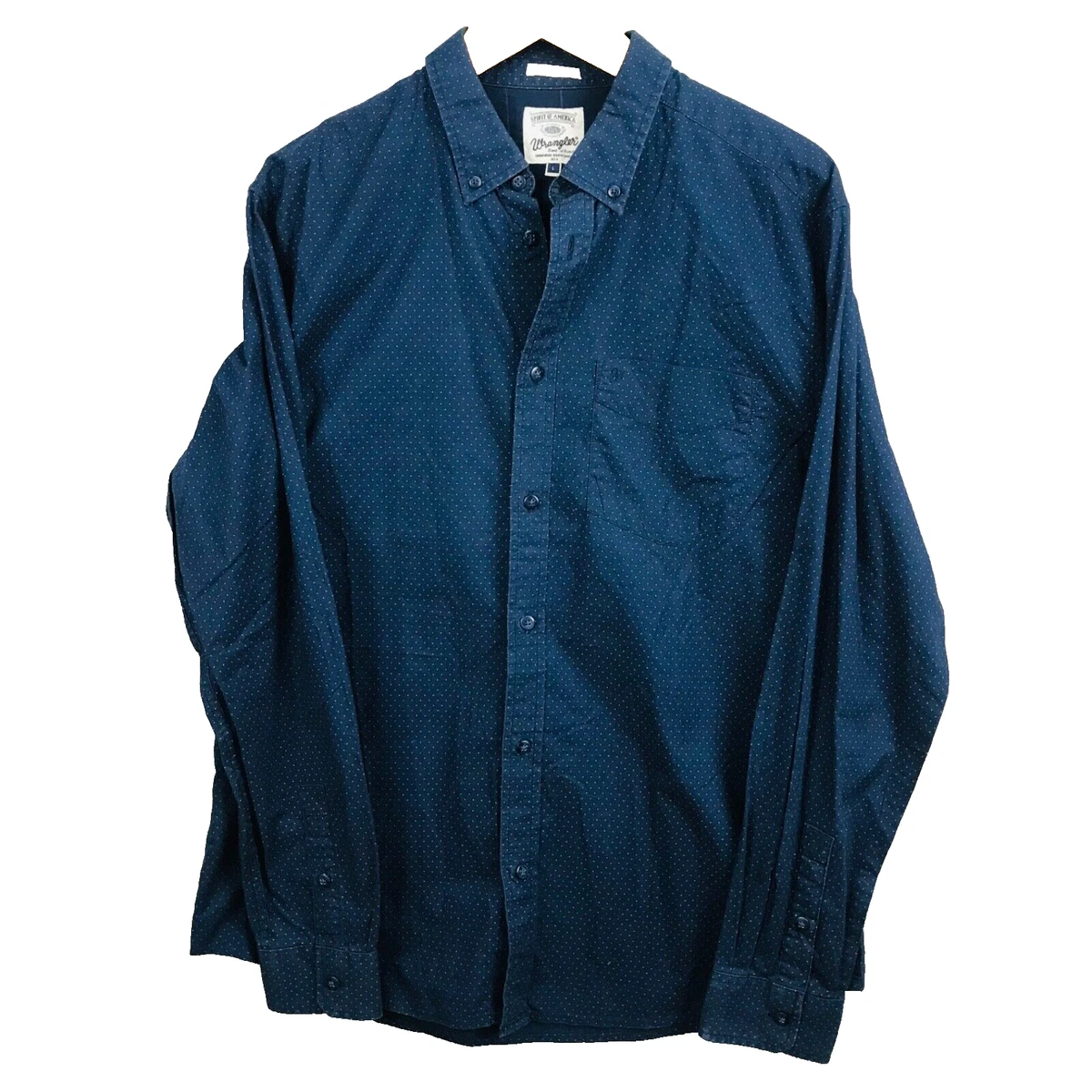 Chemise vintage Wrangler Wrancher boutonnée homme moyen perle à rayures