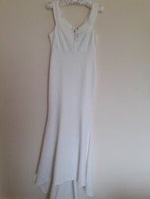 Coast Ivory Size 10 Wedding Dress Petite Bardot Maxi Dress With Train Buy It Now