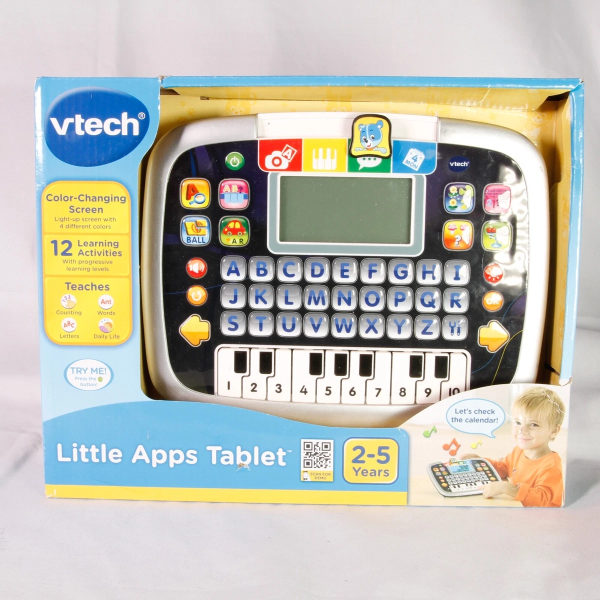 Vtech Little Apps Tablet Black Piano Educational Kid's Learning Game