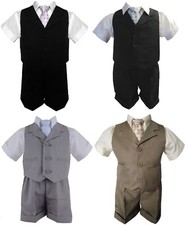 G240 Baby Toddler Boy Summer Suit Vest Short Set
