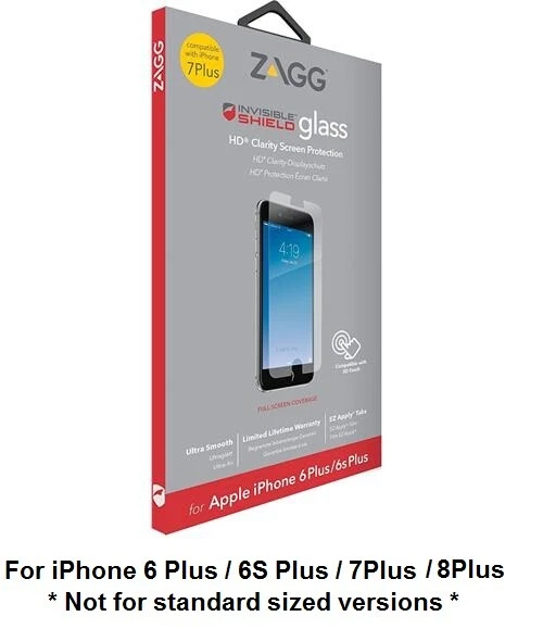 ZAGG Invisible Shield Tempered Glass Screen Protection for iPhone 6 6S 7 8 PLUS - Image 1 of 1