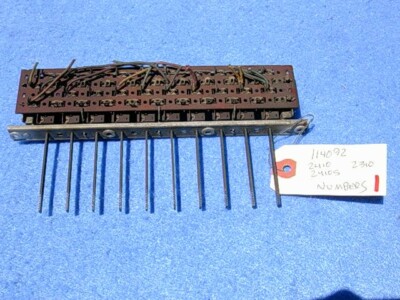SWITCH ON ウヌコンプセット Wurlitzer Selector Switch # 114092: 2310 2410 Numbers | eBay