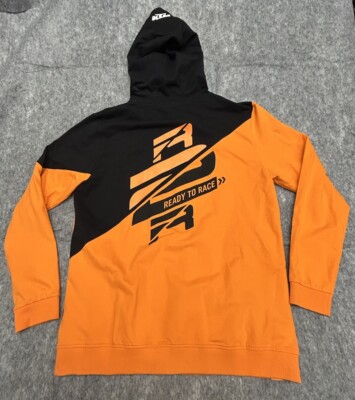 KTM Men's Full Zip Ready To Race Orange Black Hoodie 2XL | eBay