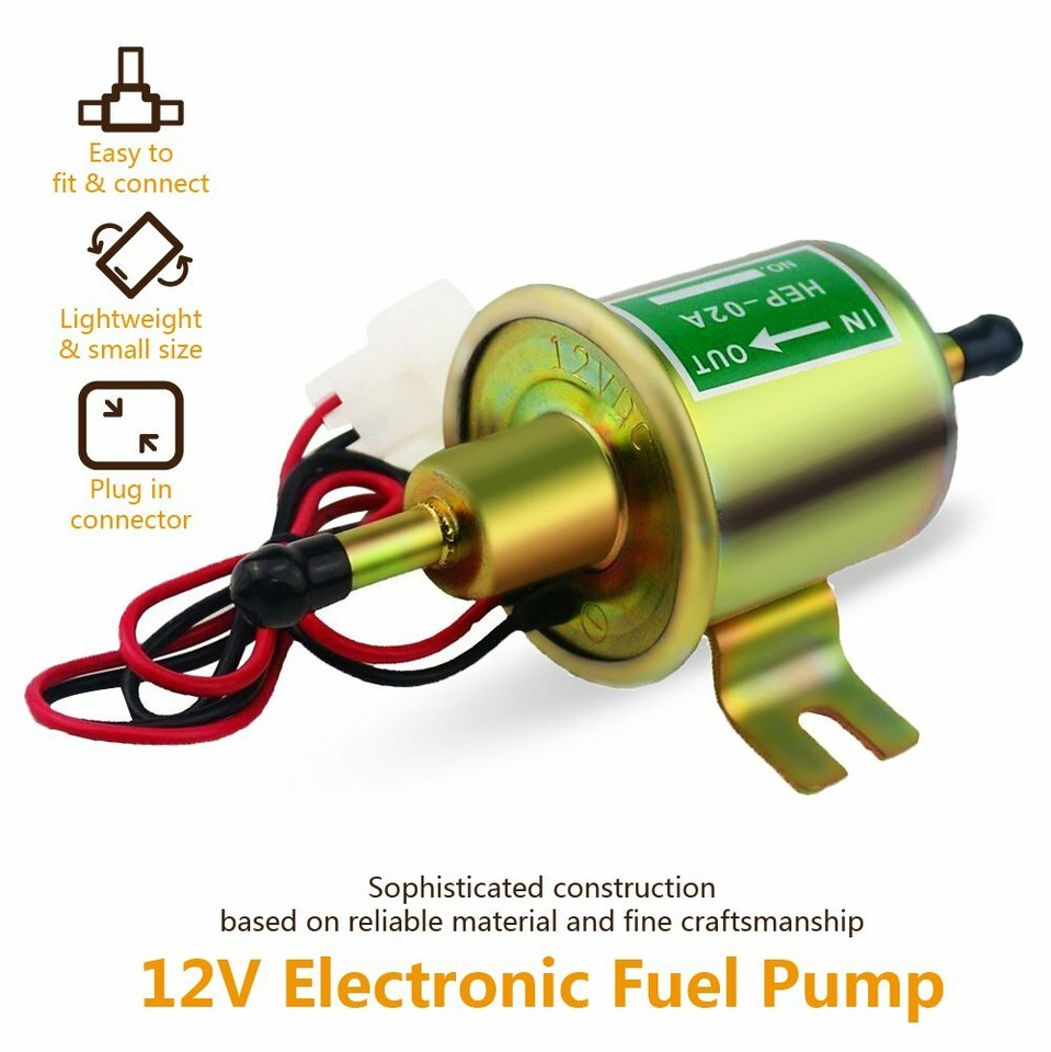 12v Electric Fuel Pump Universal 12V Electric Inline Fuel Pump - For Lawn Mowers, Small Engines, Gas/Diesel Inline Fuel Pump 12 V - Foto 2