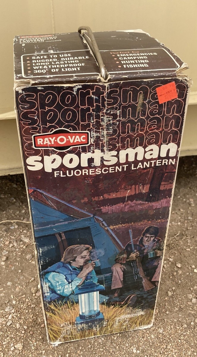 Lanterne Fluorescente Vintage Ray-O-Vac Sportsman N°360-B Bleue - Avec Boîte D'origine