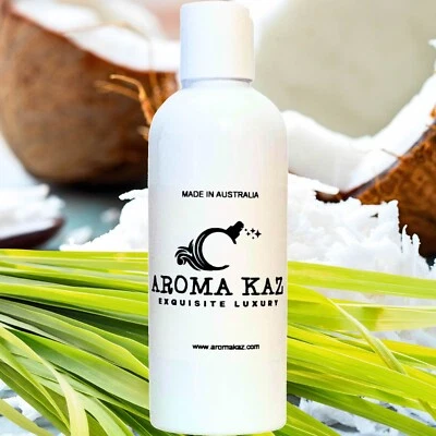 AROMA KAZ Coconut Lemongrass Massage Oil Vegan Cruelty-Free Plant-Based Moisturiser