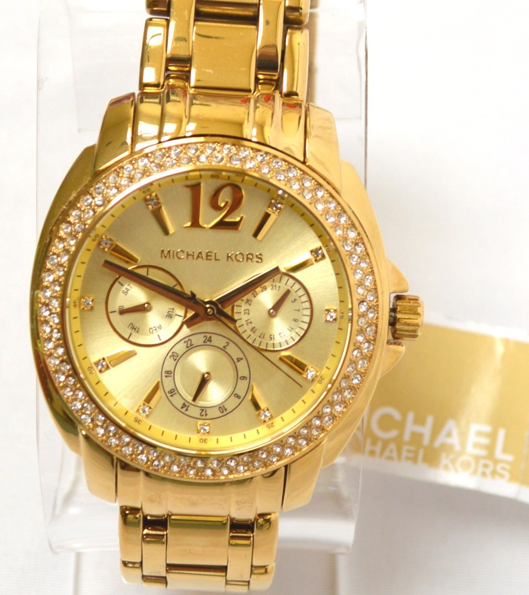 MICHAEL KORS MK5691 CAMERON GOLD TONE STAINLESS STEEL GLITZ CHRONOGRAPH WATCH MICHAEL KORS Cameron Gold-tone Crystal Pave | Mercari main image 4
