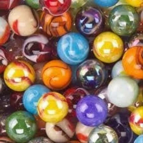 Set of 24 - Glass Shooter Marbles - Size 1 Inch (25mm) - Assorted Colors - Image 1 of 1