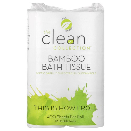The Clean Collection™, Bamboo Bath Tissue, 12 Double Rolls