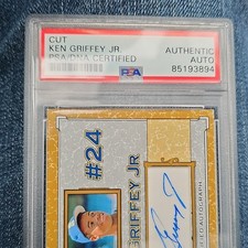 Ken Griffey Jr. #24 Certified Autograph Cut Signature PSA Baseball Card