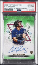 2022 TOPPS INCEPTION RC & EMERGING STARS AUTOS CAL RALEIGH 66/125 PSA 10 AUTO