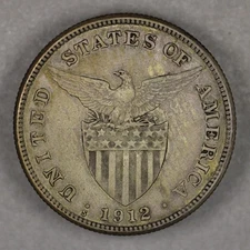 1912 S U.S. Philippines Silver Peso