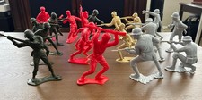 New Set 16 WWII  Soldiers Marx Reissue Mexico Plastimarx Figures Complete Set !