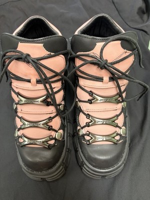 AYUSTRONG CD-811 -New P Rock Pink/Black Ankle Boots -size 6(eu=36)