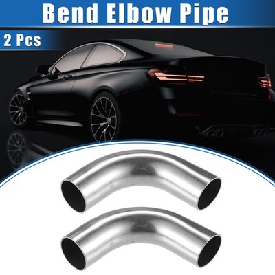2 Pcs Bend Elbow Pipe Tube 1.50'' OD 4'' Leg Length 90° Exhaust Pipe for Cars