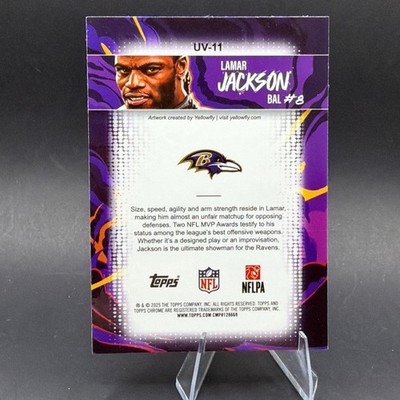 2025 Topps Chrome Lamar Jackson Ultra Violet SSP #UV-11 Ravens | eBay