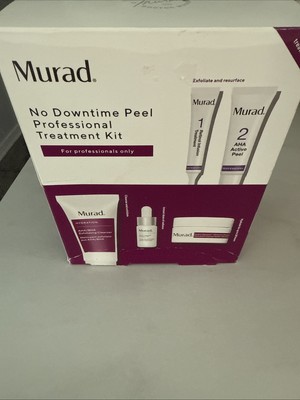 New! Murad No Downtime Peel Professional Treatment Kit 7pc Free Shipping!
