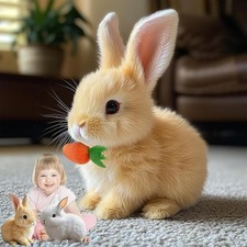 Byffoer Hüpfendes Kaninchen, Interaktives Elektronisches Haustier Plüschhasen...