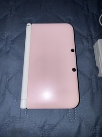 Nintendo 3DS XL Pink And White Handheld W/ Charger Pokemon Virtual Console Games