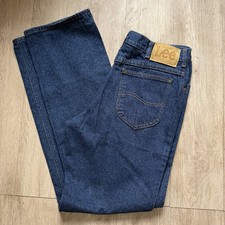 Vintage 80  s Lee MR Jeans Mens 34 X 34 Blue Dark Wash Relaxed Fit Union Made Usa
