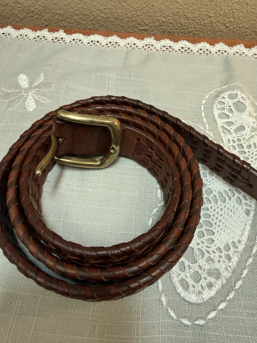 Lauren Ralph Lauren Braided/Woven Belt Brown Belts for Men  display picture 3